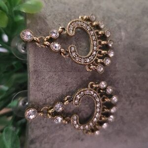 Rhinestone Bollywood-esque Dangle Earrings
